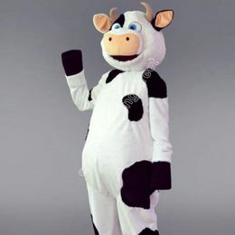 2024 Version Cow Mascot Costume Top quality Cartoon Character Outfits Christmas Carnival Dress Suits Adults Size Birthday Party Outdoor Outfit