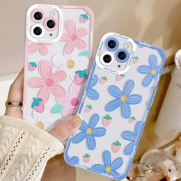 Cell Phone Cases Floral Flower Pattern Case For iPhone 14 Pro Max 13 11 12 XR XS X 7 8 Plus SE Cover 231010