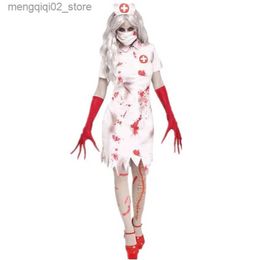 Theme Costume Halloween Women Comes Bloody Nurse Uniforms Vampiro Skeleton Cosplay Party Dresses Gothic Zombie Devil Horror Scary Clothing Q231010