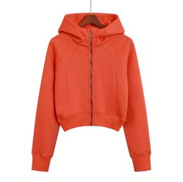 luu Scuba Half Zip Hoodie Womens Ladies short Slim outdoor sports leisure yoga zipper Hoodie225