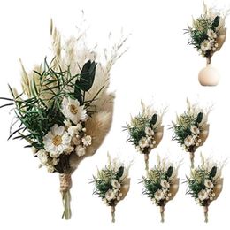 Decorative Flowers Dried Pressed Mini Bouquets Floral Decor Reusable Arrangement Centrepiece Table For Parties