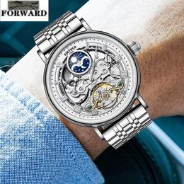 Wristwatches FORWARD Automatic Mechanical Luminous Waterproof Men's Luxury Big Brand Watch Double-sided Hollow Tourbillon Watches