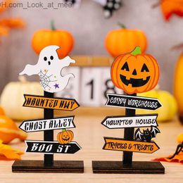 Other Event Party Supplies Halloween Pumpkin Letter Wooden Decoration Tree Shaped Ghost Table Decoration Ghost Festival Dead Party Trick Or Treat Day Decor Q231010