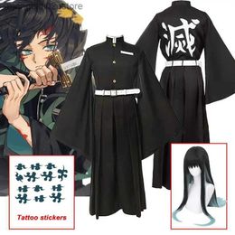 Theme Costume Tokitou Muichirou Cosplay Demon Slayer Cosplay Come Anime Kimetsu No Yaiba Tokitou Muichirou Wig Uniform Halloween Come Q231010