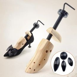 Shoe Parts Accessories Shoe Stretcher Wooden Shoes Tree Shaper Rack Pine Wood Shoe Tree Adjustable Flats Pumps Boots Expander Trees For Man Women 231009