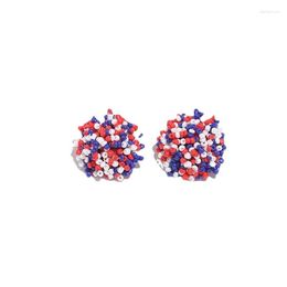 Stud Earrings Gift 2023 Bohemian Ethnic Rice Beads Personalized Creative Ladies Manufacturers Wholesale