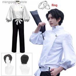 Theme Costume Okkotsu Yuta Cosplay Jujutsu Kaisen Okkotsu Yuta Cosplay Come Anime Uniform Wig Ring Suit Halloween Come Adult Q240307