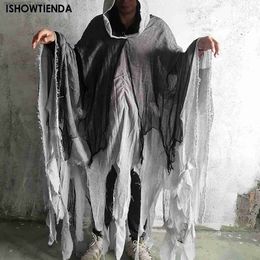 Theme Costume Unisex Halloween Ghost Dementors Cosplay Come Gothic Horror Zombie Tattered Hooded Capes Day Of The Dead Party Props Cloaks Q231010