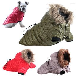 Dog Apparel Soft Furry Hoodie Warm Cotton Clothes For Small Dogs Windproof Pet Jacket Puppy Coat Winter Clothing Yorkies Chihuahua