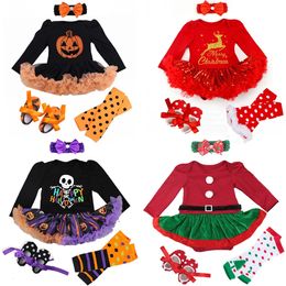 Rompers Christmas Halloween Clothes Baby Girl Clothing Set born Infant Fanny Bebe Outfit Party Tutu Costumes Xmas Gift 231010