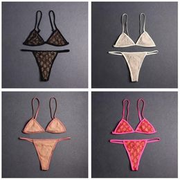 Designer Underwear Womens Thong Swimwear Lace Letter Lingerie Briefs For Women Brand Bikini Much Colors255f