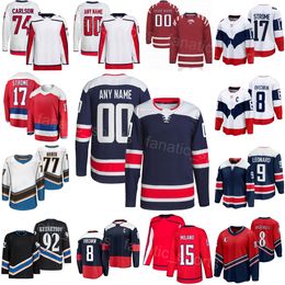 Hockey Team 17 Dylan Strome Jersey Reverse Retro 92 Evgeny Kuznetsov 77 T.J. Oshie 15 Sonny Milano 74 John Carlson 9 Ryan Leonard Alex Ovechkin Alternate Kids Lady Man