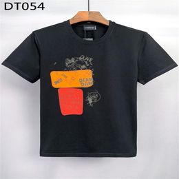 DSQ PHANTOM TURTLE Men's T-Shirts Mens Designer T Shirts Black White Back Cool T-shirt Men Summer Fashion Casual Street T-shi283B