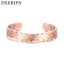 Gift Copper Magnetic Bracelet for Men Women 6 Pcs Magnet Health Bio Energy Bracelets & Bangles Accessories248M