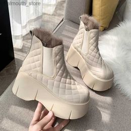 Boots Fashion Shoes Women's Winter Thick Soled Snow Boots Plush Women's Casual Sports Shoes Warm and Cold Proof High Top Women's Boots Q231010