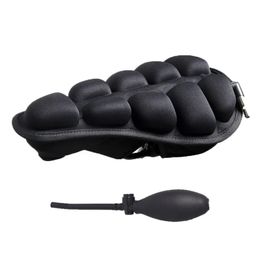 Bike Saddles Bicycle Saddle 3D Soft Seat Cover MTB Mountain Thickene Inflatable Air Pad Cycling Breathable Cushion 3 Colors 231010