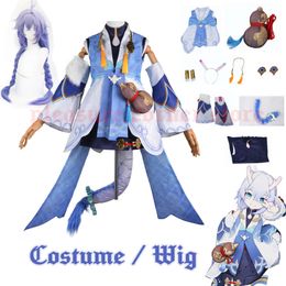 in Stock Xs-3xl Game Honkai Star Rail Bailu Cosplay Costume Full Set with Accessories Bai Lu Cosplay Costume Wig Outfits Uniformcosplay