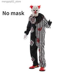 Theme Costume Halloween Adult Creepy Evil Clown Circus Cosplay Come Vintage Men's Bloody Killer Clown Carnival Easter Fancy Dress Up Q231010