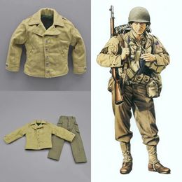 Military Figures 1/6 Scale Male Solider World War II U.S. Army Red First Division Mechanic Clothes Pants Set for 12 inches Action Figure 231009