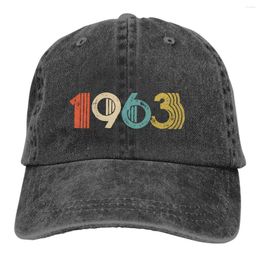 Ball Caps Vintage 55th Birthday Baseball Cap Men Hats Women Visor Protection Snapback 1963