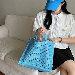 New large capacity hollowed out woven bag, portable beach bag, shopping bag, tote bag/size can be selected 231010