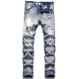 Mens Jeans Mens Designer Jeans Ammis Jeans For Men With Stars Embroidery Starts Printed Pencil Pants Cotton Luxery Jeans Skinny Ripped Motorcycle Pant Chic Fashion