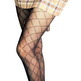 Womens Sexy letter printed Socks One-piece stockings Tights Stocking Fishnet Fashion Conjoined Body Ladies Long Sock with 2 Colors206P