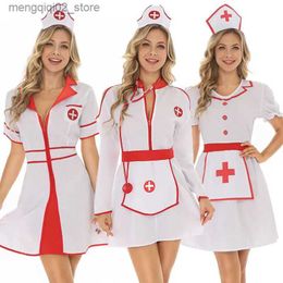 Theme Costume Carnival Halloween Lady Head Nurse Come Classic Hospital Uniform Temptation With Hairhoop Cosplay Fancy Party Dress Q231010