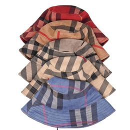 5style Wide Brim Hats Bucket Hat Suede Fabric Fashion Stripe Print Brand Designer Women Nylon Autumn Spring Foldable Fisherman Sun2556