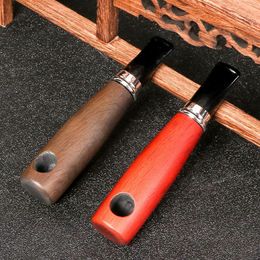 New Style Colorful Natural Wood Smoking Handpipes Herb Tobacco Filter Cigar Mouthpiece Tips Portable Innovative Removable Cigarette Hand Holder Pipes DHL