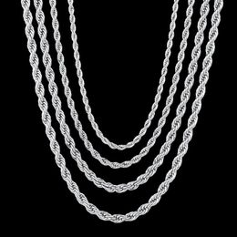 Hiphop Cool designer necklace For Women mens necklace Chains ed Rope Stainless Steel Gold Silver Black South American Necklac325c