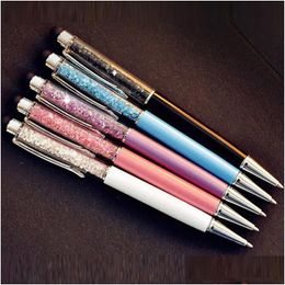 Ballpoint Pens Wholesale Ballpoint Pens Design Creative Crystal Pen Diamond Stationery Ballpen Stylus Oily Black Refill Office School Dh7Mb