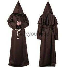 Theme Costume Halloween Medieval Christian Friar Priest Robes Witch Wizard Cloak Cape Party Death Ghost Vampire Devil Cosplay Costumes x1010 x1011