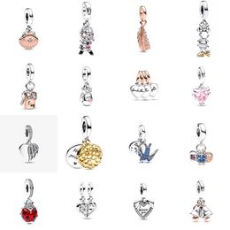 NEW 2023 100% 925 Sterling Silver High Quality Glittery Zircon Pendants Fit European Women Luxury Original Fashion Jewellery Gift 8