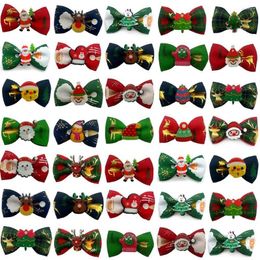 Dog Apparel 10/20Pcs Christmas Small Dogs Hair Accessories Pet Bows For Puppy Yorkshirk Xmas Cat Grooming Supplies