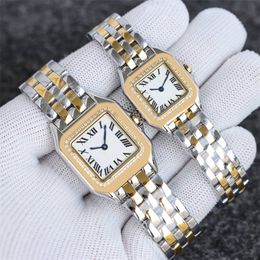 Women designer watch quartz Movement montre mens watches high quality watch plated silver gold stainless steel wristwatches diamond watch 22/27mm SB002 Q2