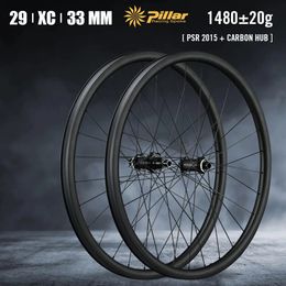 Bike Wheels RYET 29er MTB Carbon 33mm Width Mountain Bicycle Rimset Straight Pull Hub Boost Wheelset Pillar 1423 Spoke 231010