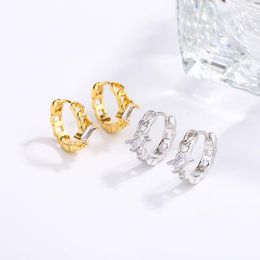 Stud Earrings S925 Sterling Silver Square Diamond For Women's Pair Of Chain Style Street Versatile With Small