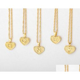 Anhänger Halsketten Mode Vergoldet Herz Alphabet Initial Halskette Für Frauen Brief Schmuck51228165049451 Schmuck Halsketten Anhänger Dhimu