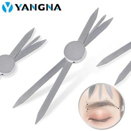 Eyebrow Tools Stencils Silver Eyebrow Ruler Compass Stainless Steel Microblading Caliper Ratio Eyebrow Stencil Positioning Measure Tools Tattoo Supply 231007