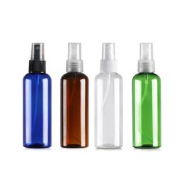 Packing Bottles Wholesale 100 Ml Plastic Spray Bottle Round Shoder Refillable Bottles For Cleaning Pers Cosmetics Packaging Office Sch Dhmet