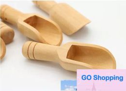 Wholesale Mini wooden coffee tea spoon bath salt spoon tableware wooden crafts small wood measuring spoon Flatware