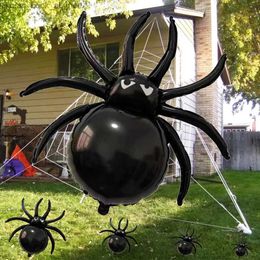 Other Event Party Supplies Halloween Spider Foil Balloons Halloween Black Spiders Balloon for Halloween Party Spider Decoration Supplies Kids Toys Globos Q231010