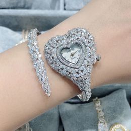 Charm Bracelets TIRIM Luxury Bracelet Watch for Women AAA Cubic Zircon Crystal Wedding Bridal Party Cuff Bracelets Watchs Jewelry Femal Gift 231009