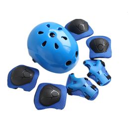 Elbow Knee Pads 7Pcs/set Kids Boy Girl Safety Helmet Knee Elbow Pad Sets Children Cycling Skate Bicycle Helmet Protection Safety Guard 231010