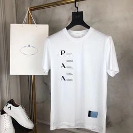 Occident Fashion Clothing Italy famous branded trilateral sign letter Graphic summer pure cotton round 3xl 4xl 5xl collar Luxury d2241