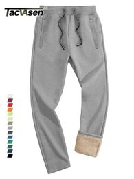 Men's Pants TACVASEN Winter Thicken Warm Pants Men's Fleece Pants Heavyweight Sherpa Lined Sweatpants Running Jogger Pants With Drawstring 231010