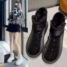 Boots 2023 Winter Women's High Quality Fashion Plus Velvet Thick Soles Warm Comfort All Casual Snow