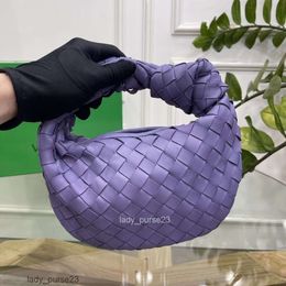 Bags 26cm Woven Round Leather Evening Women's Designer Sheepskin Knotted Underarm Mini Jodie Handbag Women Tote Bag 5b5d