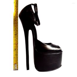 Dress Shoes 7.87in Heel Height Sexy Genuine Leather Peep Toe Stiletto Platform Pumps High Heels US Size 5-13 No.y2007